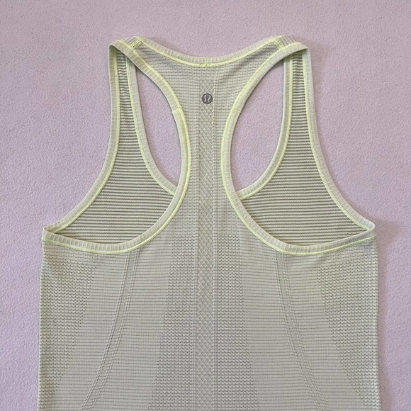 Lululemon Heathered Clear Mint Ray Yellow Green Swiftly Tech Racerback Tank 6 - Picture 9 of 10
